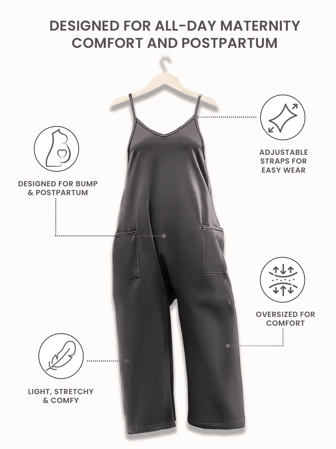 Gelyn - Übergroßer Jumpsuit - Mutterschaft & Postpartum
