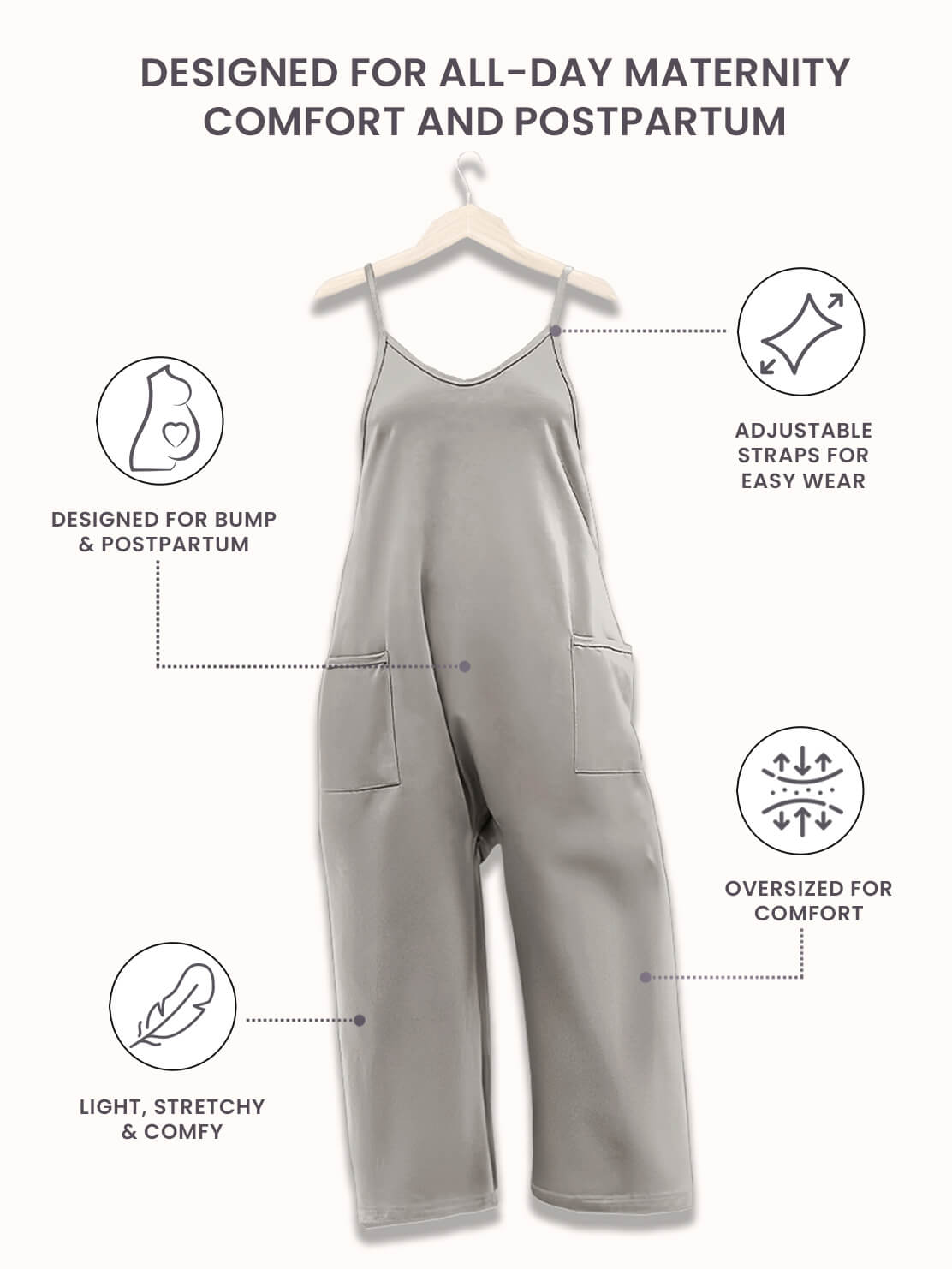 Gelyn - Übergroßer Jumpsuit - Mutterschaft & Postpartum