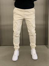 Herren Stretch Cargo Jogger Hose – Beige