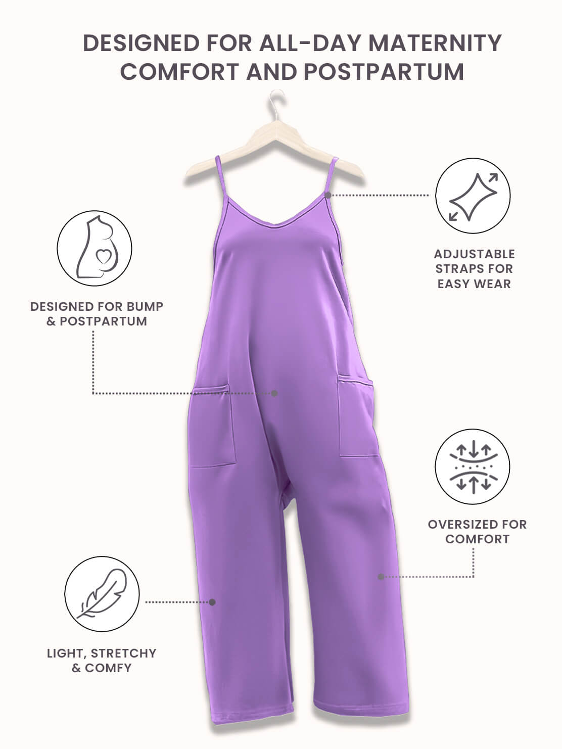 Gelyn - Übergroßer Jumpsuit - Mutterschaft & Postpartum