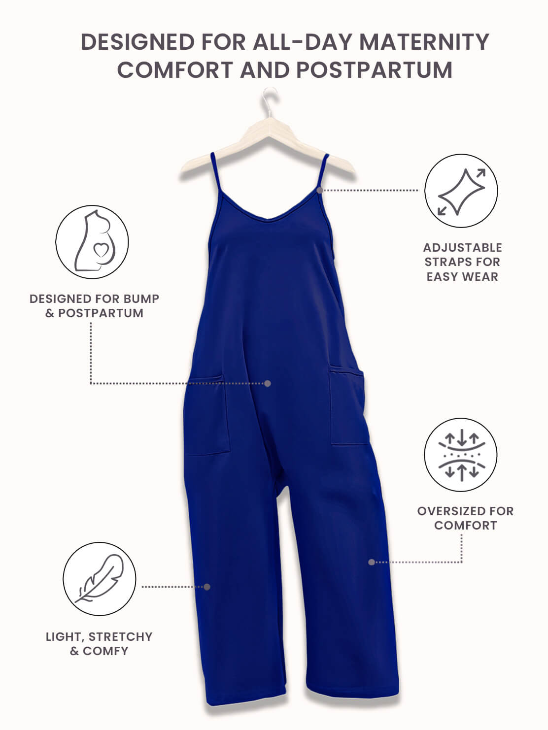 Gelyn - Übergroßer Jumpsuit - Mutterschaft & Postpartum