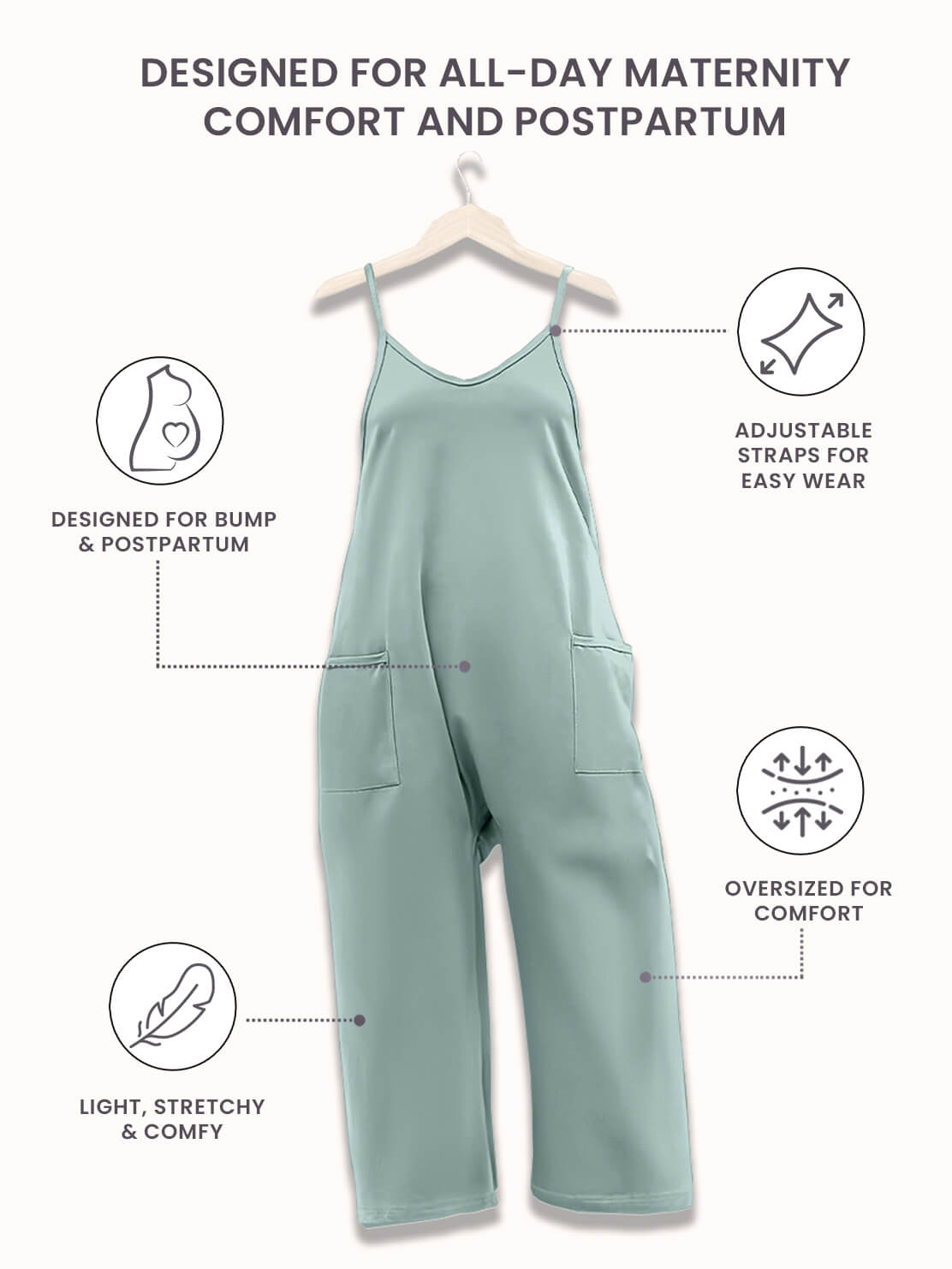 Gelyn - Übergroßer Jumpsuit - Mutterschaft & Postpartum