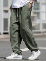Jonash | Atmungsaktive Baumwollhose mit Taschen – Militärgrün
