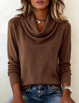 Emma | Damen-Langarmpullover – Braun