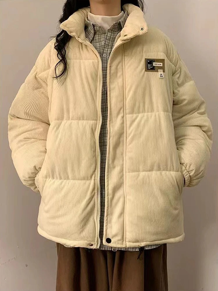 Daniela® | Warme Cordjacke mit Stehkragen