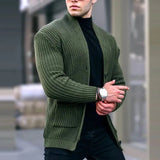Benjamin | Urban Utility Moderne Strickjacke Für Herren – Grün