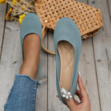 Orthopädische Damen-Ballerinas mit Komfortsohle & klassischem Design – Mia – Hellblau