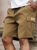 Hans | Herren Freizeit Utility-Taschen Cargo-Shorts – Kaffee