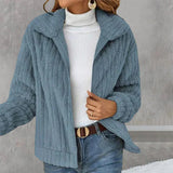 Hannah | Kurze und Moderne Damen Strick-Strickjacke – Blau