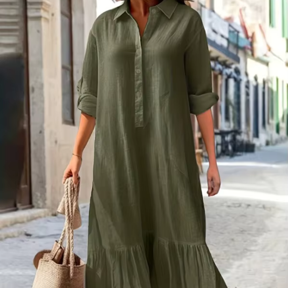 Magda – Luftiges Hemdblusenkleid für einen stilvollen Sommer