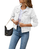 Alina | Stylische Denim Jacke für Damen – Weiß