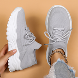 Sneaker für Damen mit Fußgewölbestütze – Grau/Weiß