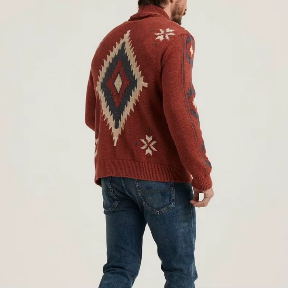 Arnfried - Dicke Strickweste mit böhmischen Motiven