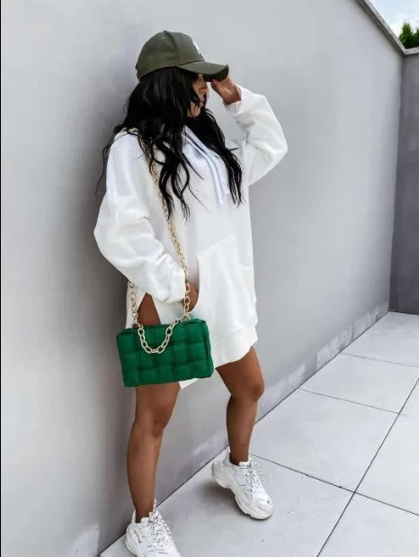 Pulloverkleid Mit Kapuze Für Damen | Mini