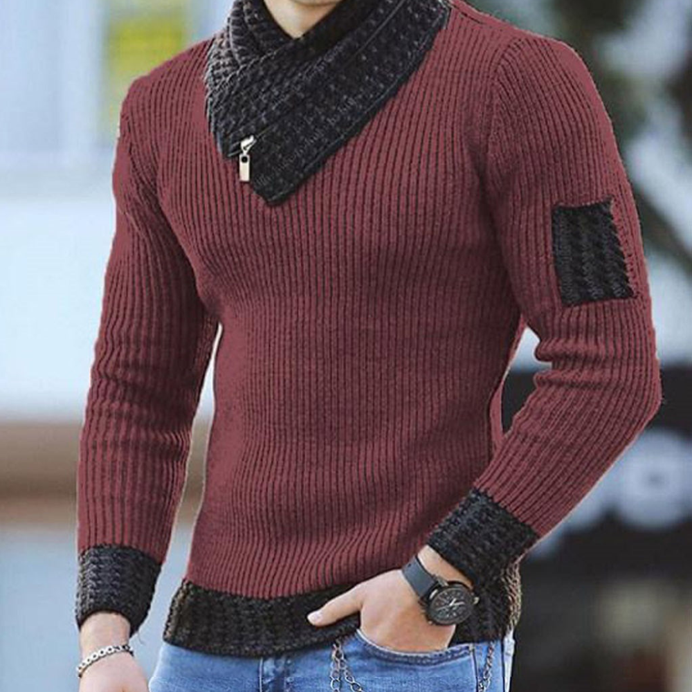 Joscha – Stilvoller Herren-Strickpullover mit Schalkragen