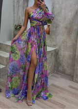 Lina | Hochwertiges Kleid mit Langen Ärmeln Damen – Lila