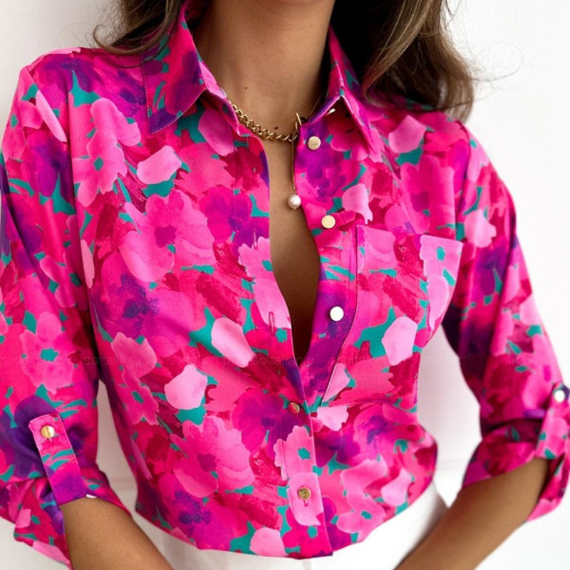 Leila® | Modernes abstraktes Blusenshirt