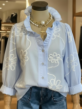 Jana | Damenbluse Freizeit komfortabel elegant – Blau