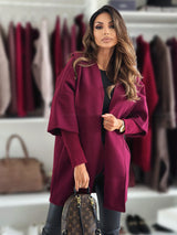 Esteliane - Legerer Cardigan mit Cape-Ärmeln – Rot