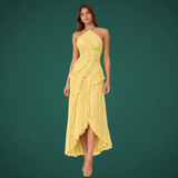 Imogen Maxi Kleid | Ärmelloses Halter Rückenfreies Sommerkleid – Gelb