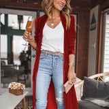 Kimono-Mantel aus Samt für Damen – Weinrot