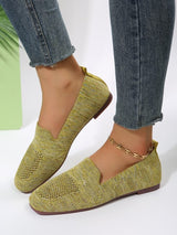 Féline | Bequeme Strick-Schuhe mit elegantem Look – Grün