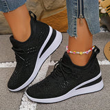Orthopädische Sneakers für Damen mit Fußbett – Schwarz