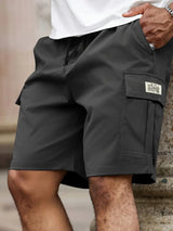 Hans | Herren Freizeit Utility-Taschen Cargo-Shorts – Schwarz