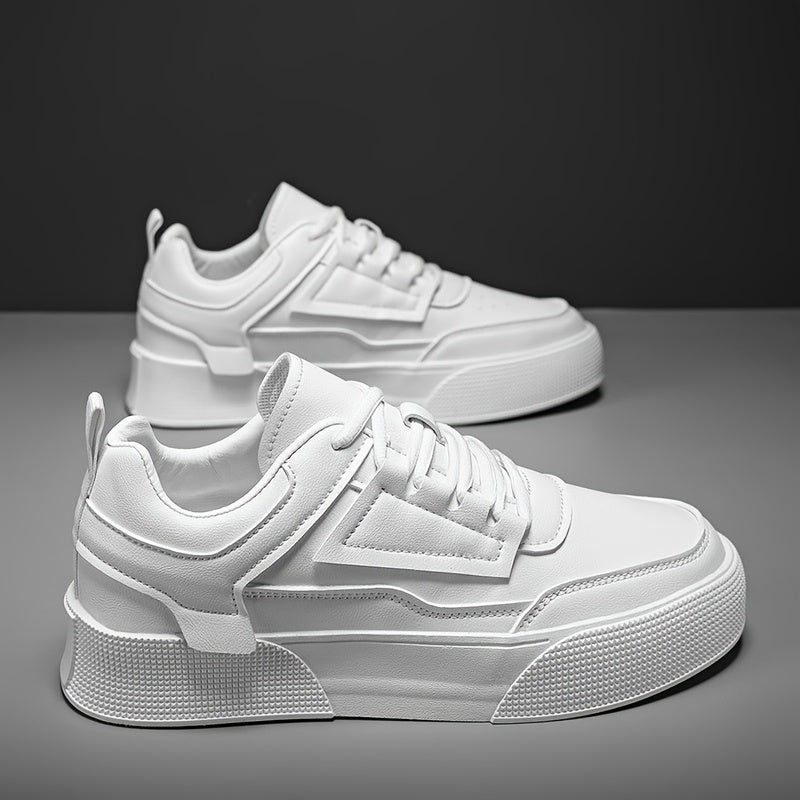 Herren Stilvolle Weiße Laufschuhe mit Hoher Sohle | Ideal für das tägliche Tragen