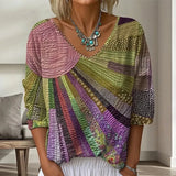 Genevielle - strukturierte Boho-Bluse – Lila
