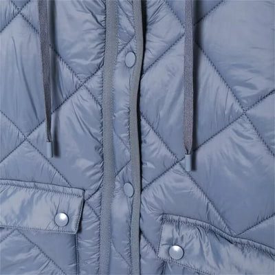 Daniela® | Lange Steppjacke mit Kapuze