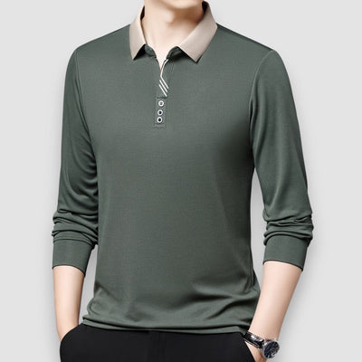 Enzo | Long Sleeve Business Polo Shirt