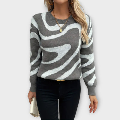 Zebra-Muster-Pullover – Auffällig, modern und mühelos stilvoll
