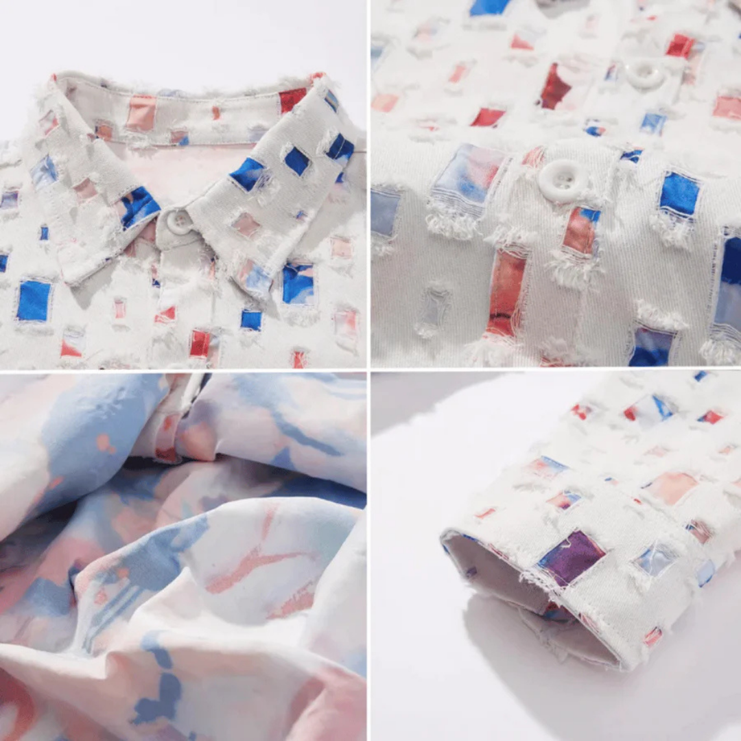 Herren Stylisches Langarm Button Down Hemd | Lässig