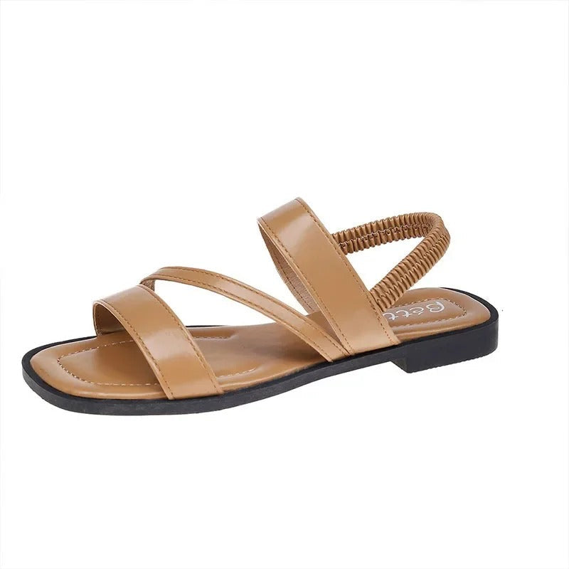Lurenza® | Minimalistische Riemensandalen mit Stretch-Ferse
