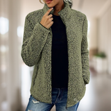 Katie – Hochwertige Fleecejacke mit Reißverschluss – Grün