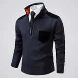 Simon | Herrenpullover elegant warm für die Winterzeit – Marineblau