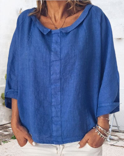 Naddie - Locker sitzendes Hemd in einfarbigen Farben