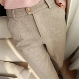 Jonas | Wollhose in feiner Verarbeitung für Herren – Beige