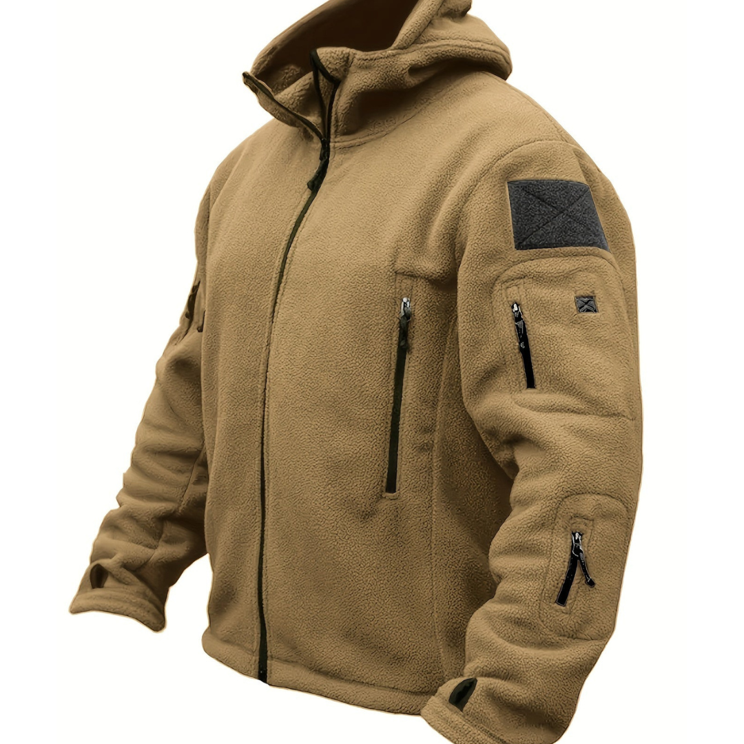 Herren Kapuzen Winddichte Reißverschluss Jacke | Multi Taschen