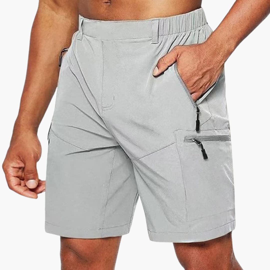 Herren Cargo Shorts mit Reißverschlusstaschen und Ripstop-Gewebe