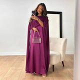 Felicia | Damen Hochzeitsgast Cape Maxikleid – Lila