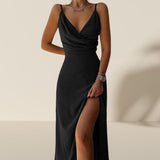 Julia | Edles Verfeinertes Abendkleid Damen – Schwarz