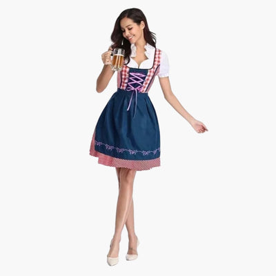 Spitzenbesetztes Dirndl kleid für Damen - Oktoberfest 2025