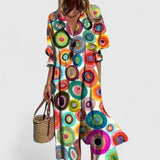Boho-Kleid für Damen mit Print – Mehrfarbig 2