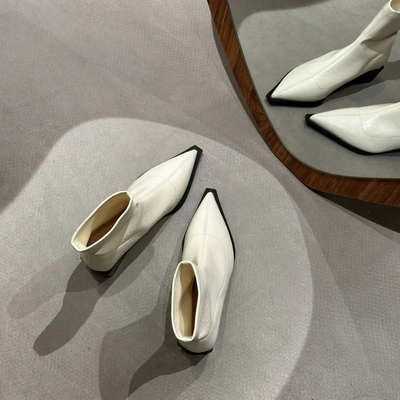 Damen Schicke Spitz Zehen Stiefeletten | Stylisch