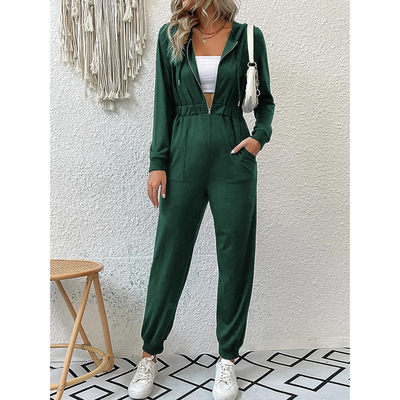 Retro Luxus Jogginganzug mit Reißverschluss für Damen | Ideal für den Sommer