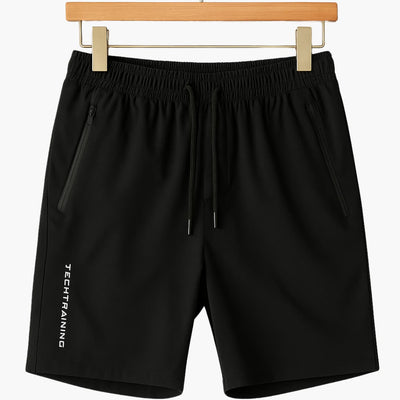 Herren-Trainingsshorts mit Reißverschlusstaschen und Kordelzug