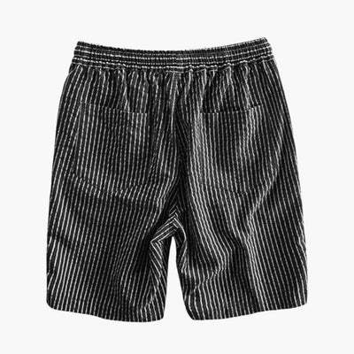 Herren Shorts aus leichtem Stoff mit Kordelzug und Muster