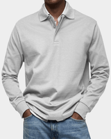 Frank | Herren Frühlings Polohemd Langarm – Polo Langarm Herren Frühling 2026 – Weiß